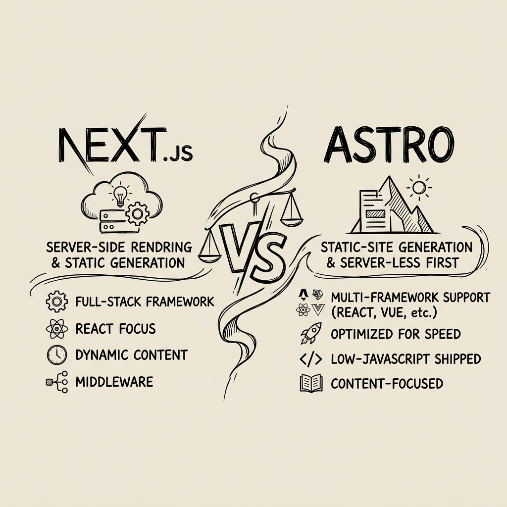 Next.js vs Astro: Choosing the Right Framework for Your Project
