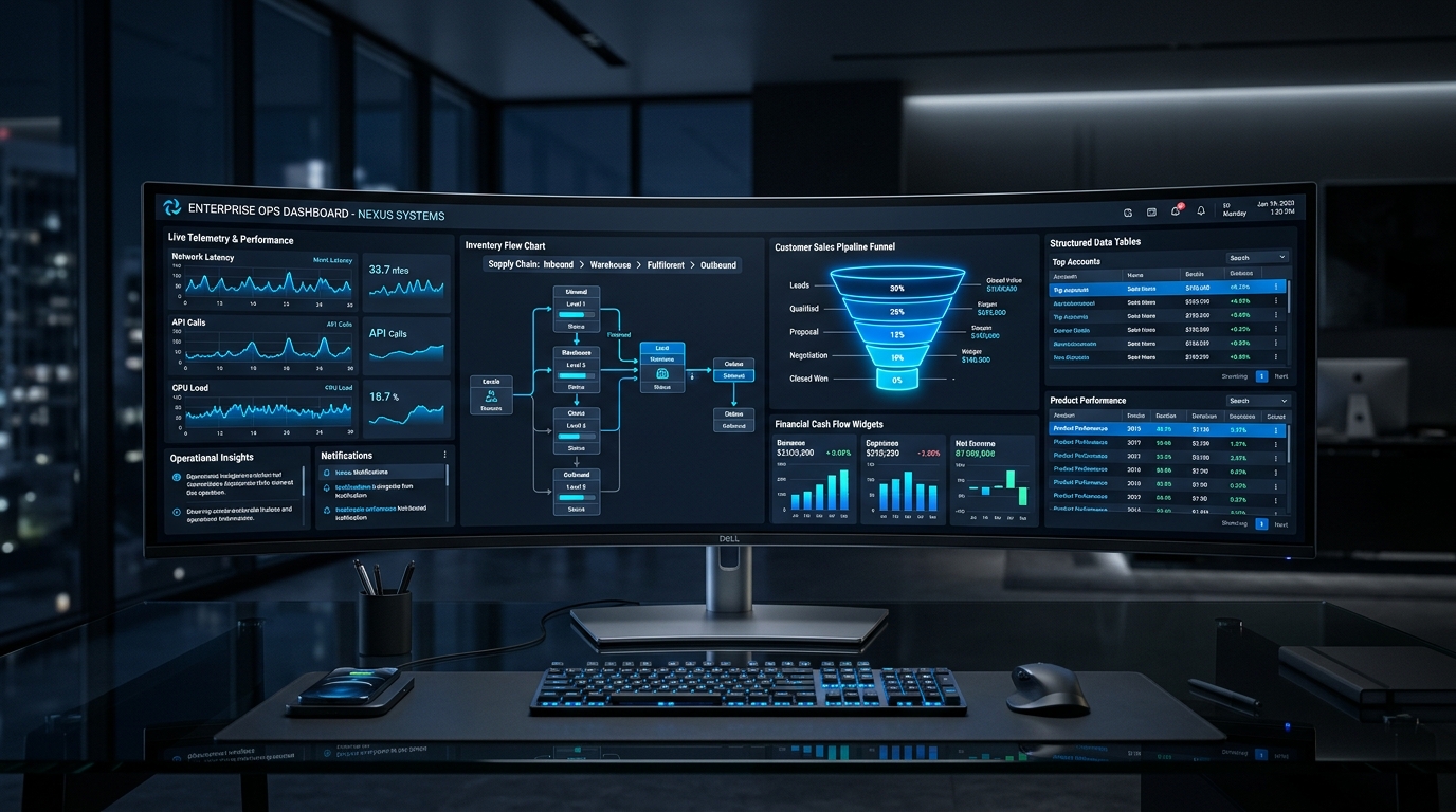 Enterprise ERP & CRM Operations Dashboard Showcase - Gilabs