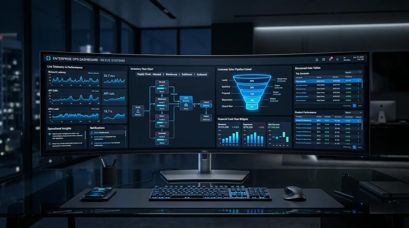 Enterprise ERP & CRM Operations Dashboard Showcase - Gilabs