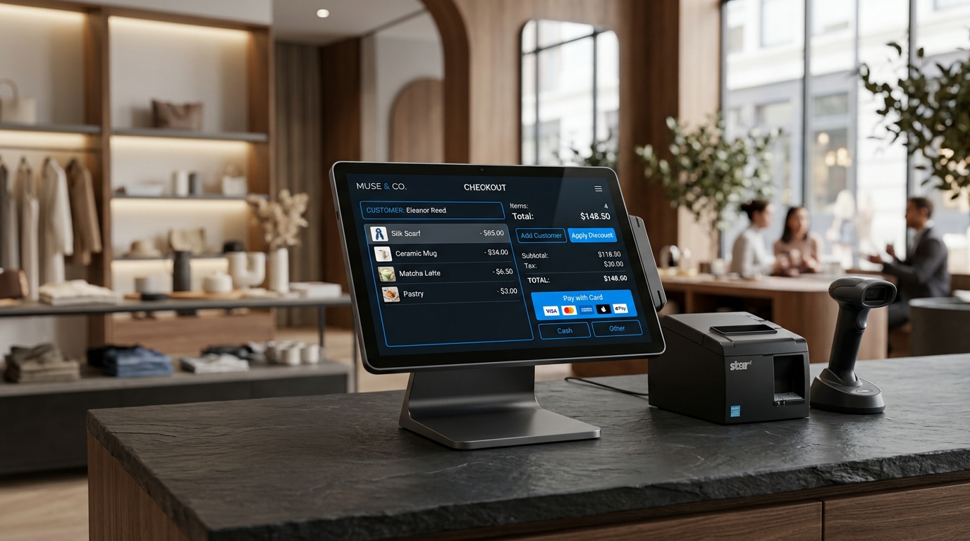 Modern POS Cashier Station Terminal - Gilabs