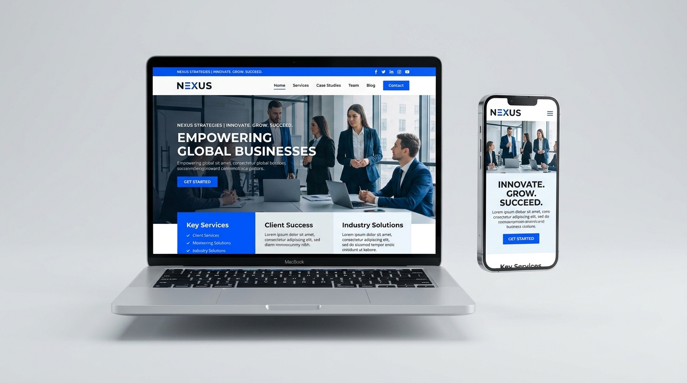 Website Mockup on Laptop and Mobile - Gilabs Web Development