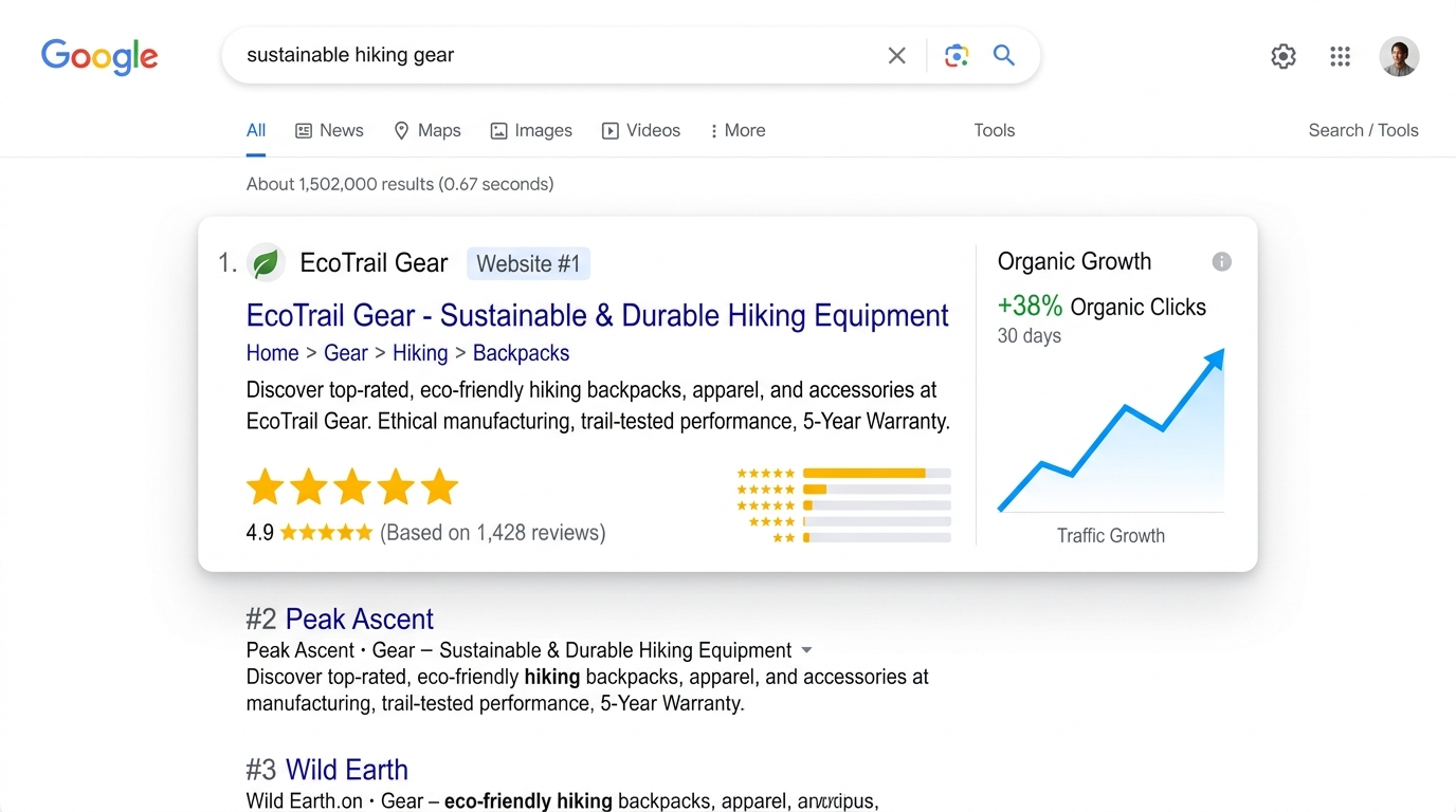 Google Search Ranking SERP Preview